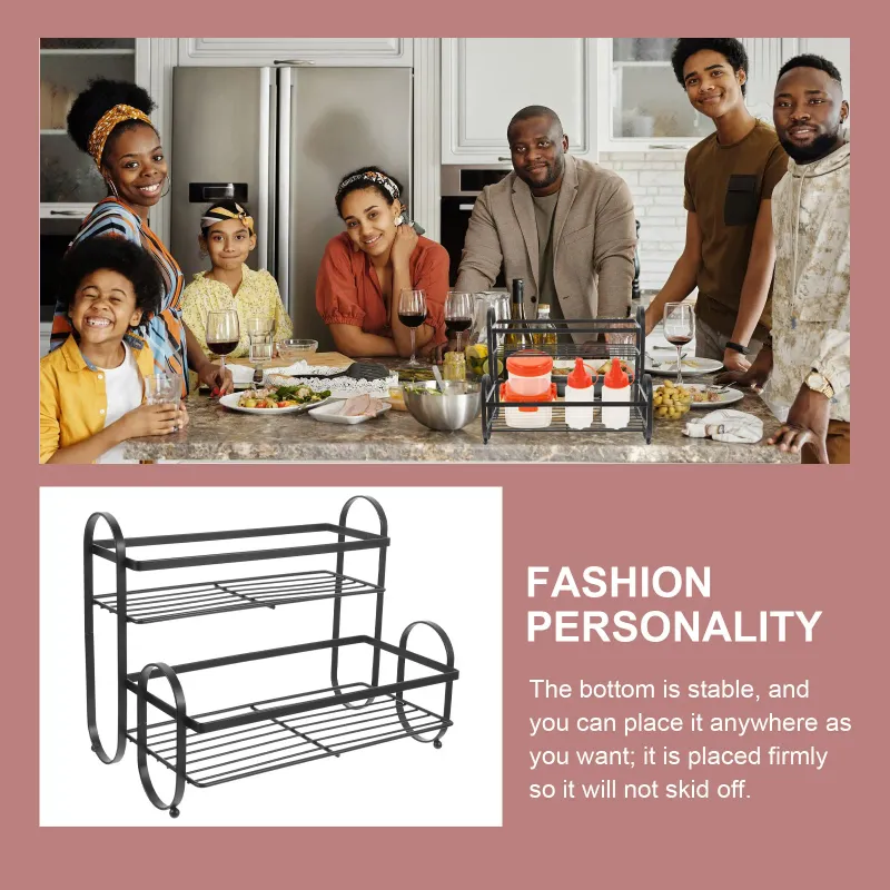 Heavy-Duty Iron Spice Rack Organizer 3