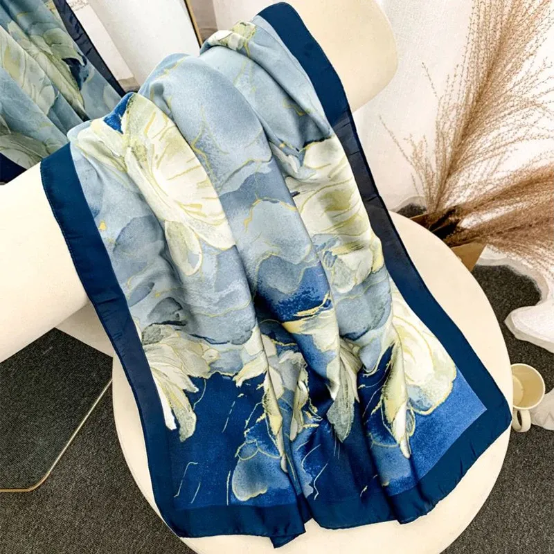 Luxury Silk Spring Scarf & Headband 3