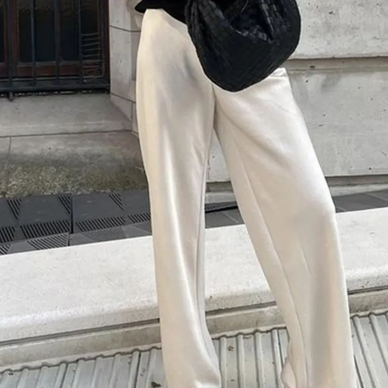 Satin Wide Leg Dress Pants 2