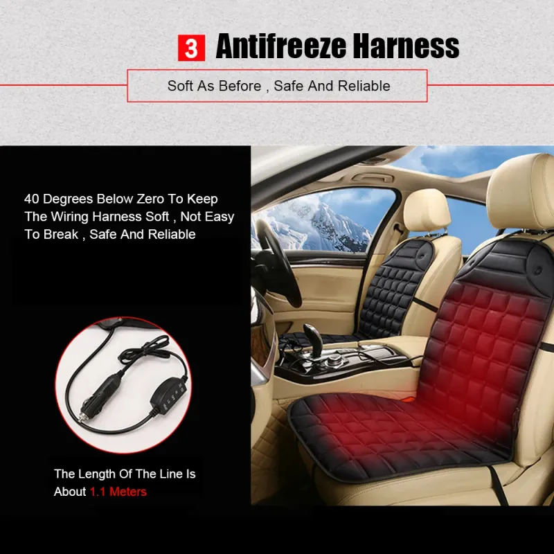 12V Heated Car Seat Cushion Cover 2