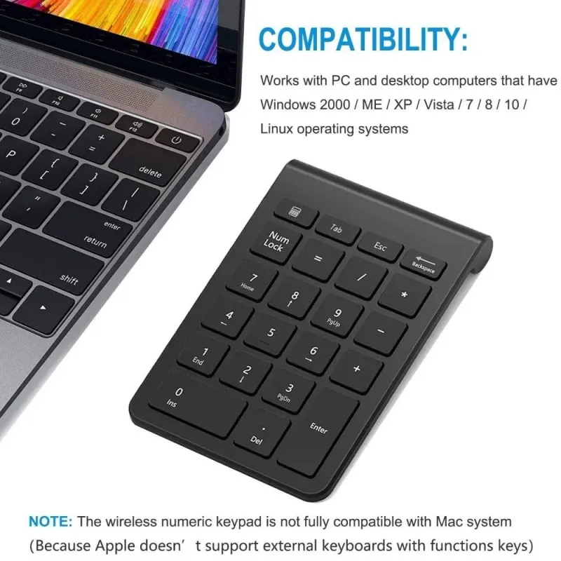 22 Keys Wireless Mini Number Pad 4
