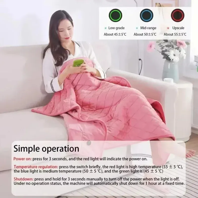 USB Heated Winter Shawl Blanket 3