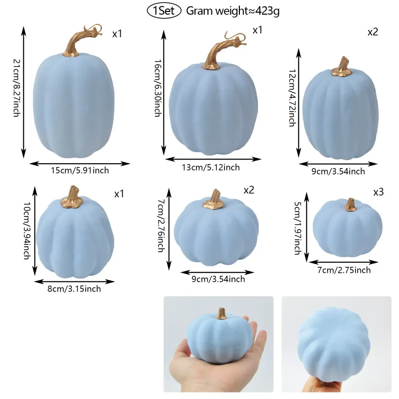 Foam Halloween Pumpkins Decor Set 6