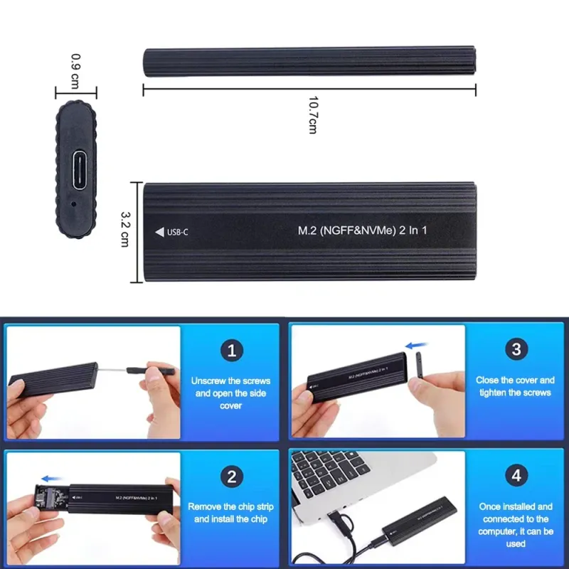 M.2 NVMe/SATA SSD Enclosure 6