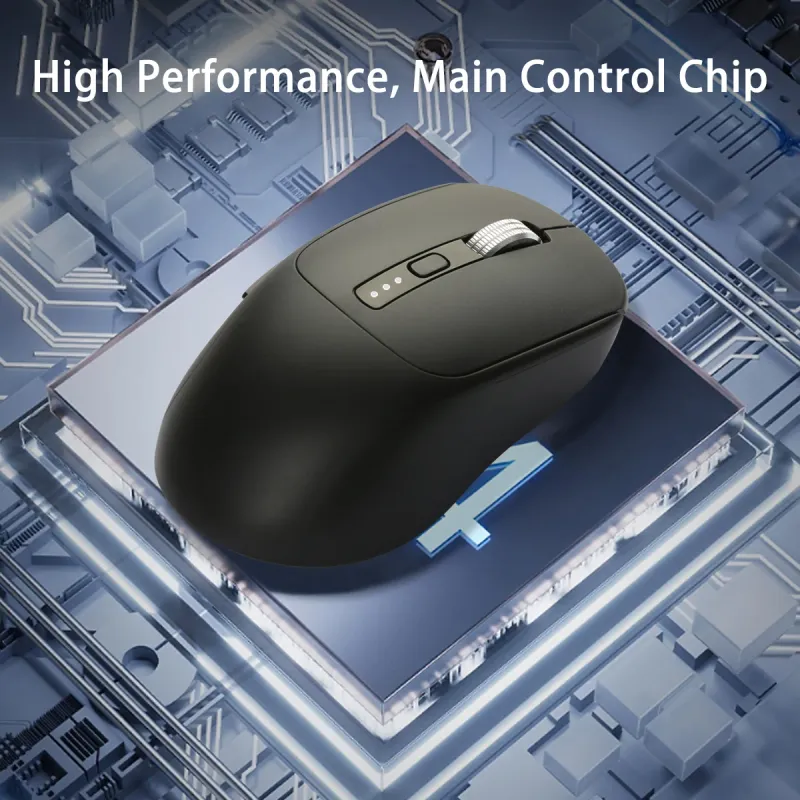 Ergonomic Wireless Mouse 2.4GHz + Bluetooth 4