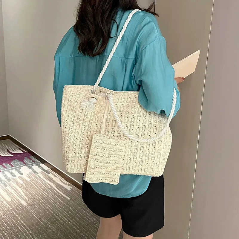 Handmade Bali Straw Tote Beach Bag 3