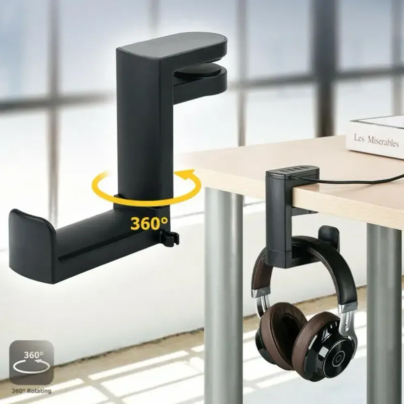 Gaming Headphone Stand with Rotating Arm 1