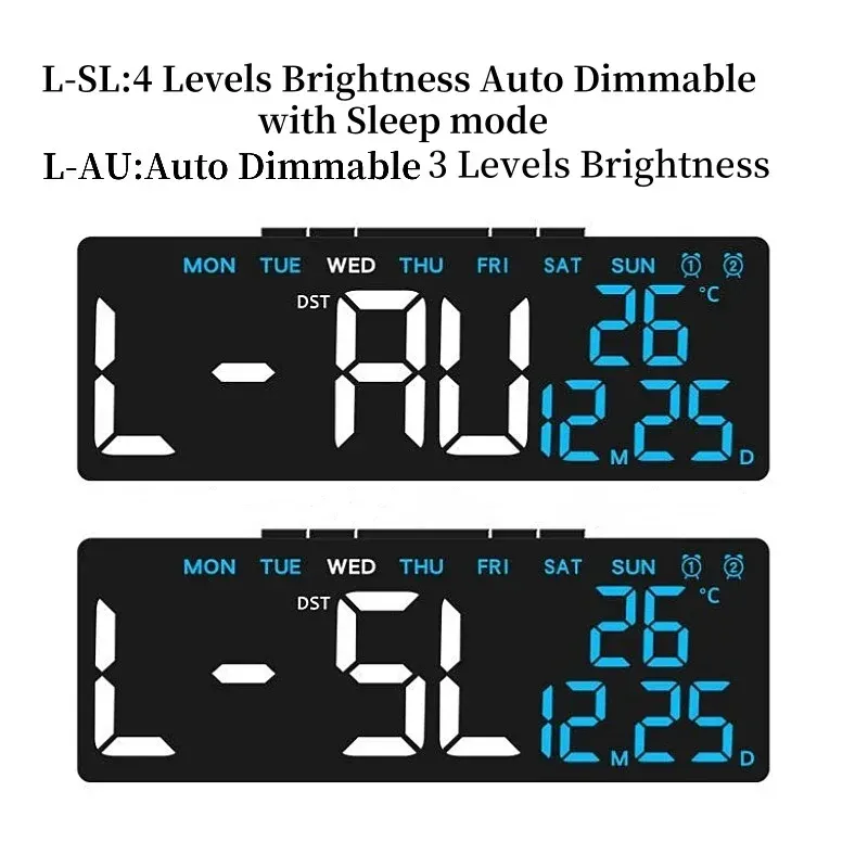 USB Digital Alarm Clock with Temp Display 3