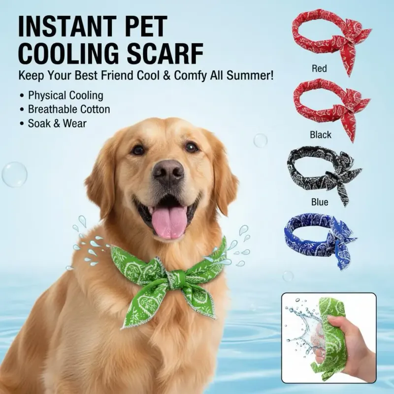 Dog Cooling Ice Collar Bandana 1