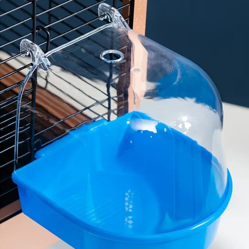 Transparent Bird Bath Tub for Parrots 4