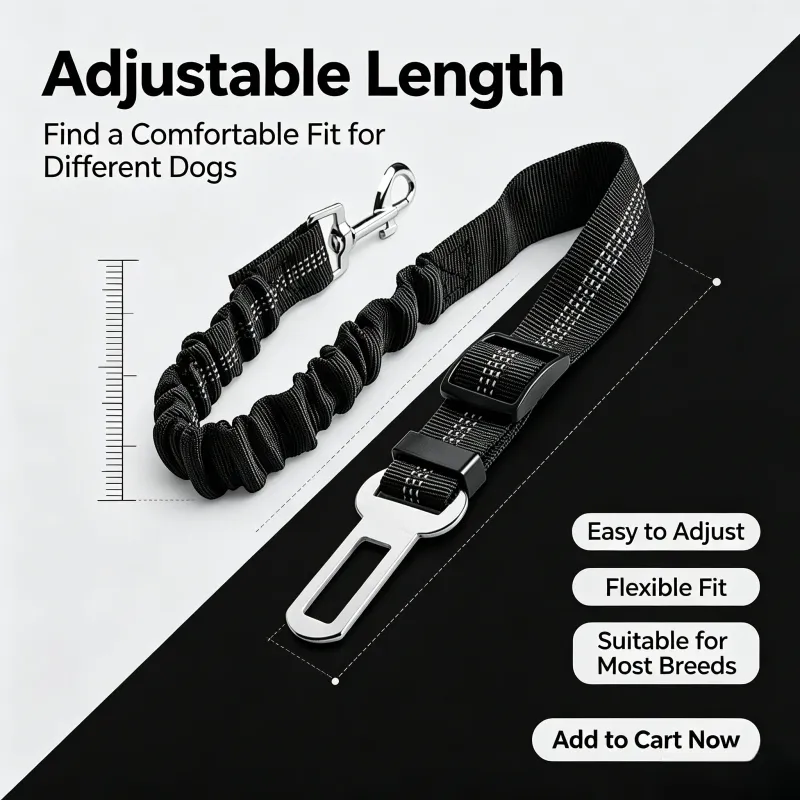 Adjustable Elastic Dog Car Seat Belt Leash 4