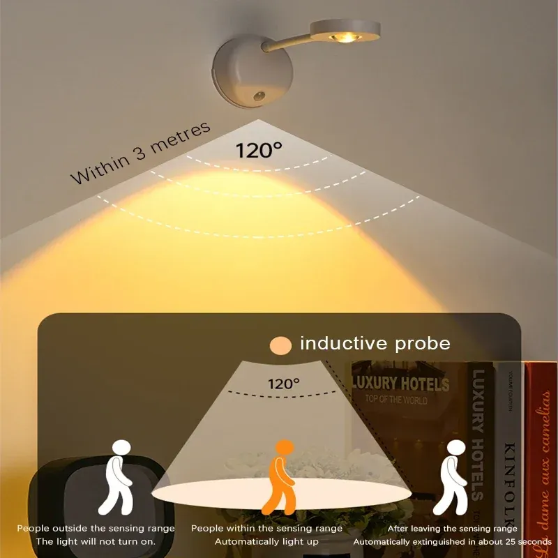 USB Charging LED Wall Lamp with Motion Sensor 3