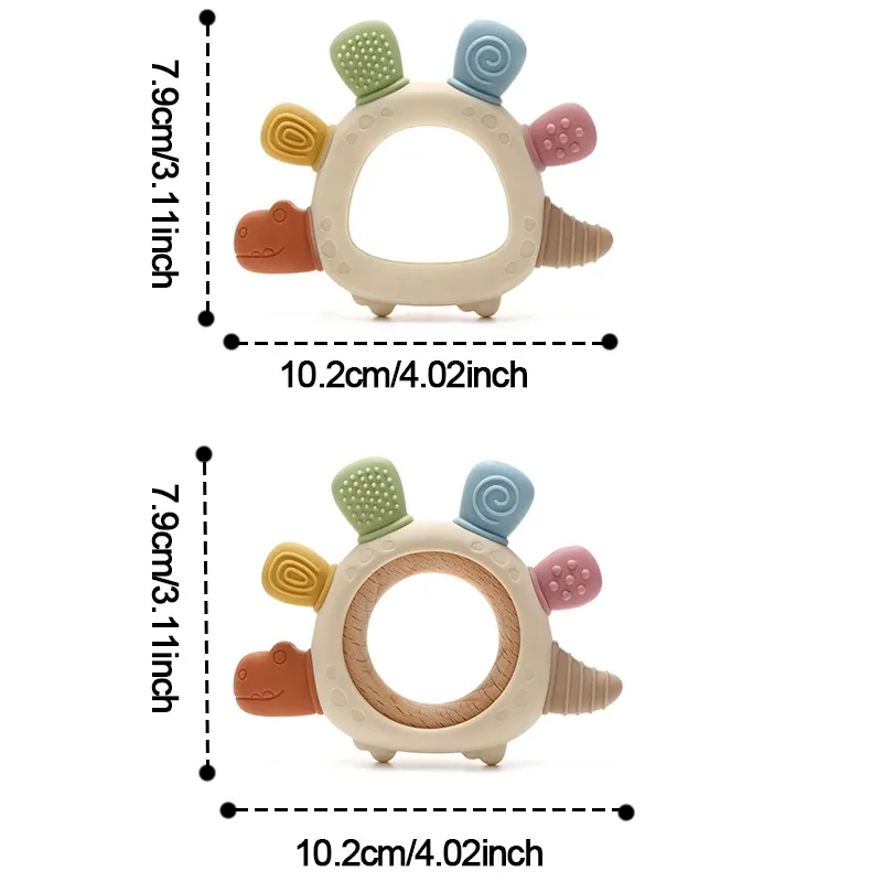 Baby Dinosaur Silicone Teething Toy 3