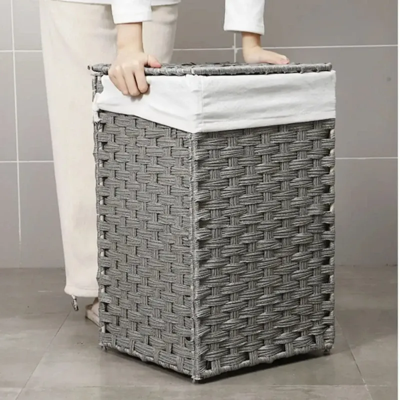 Nordic Rattan Foldable Laundry Basket 5