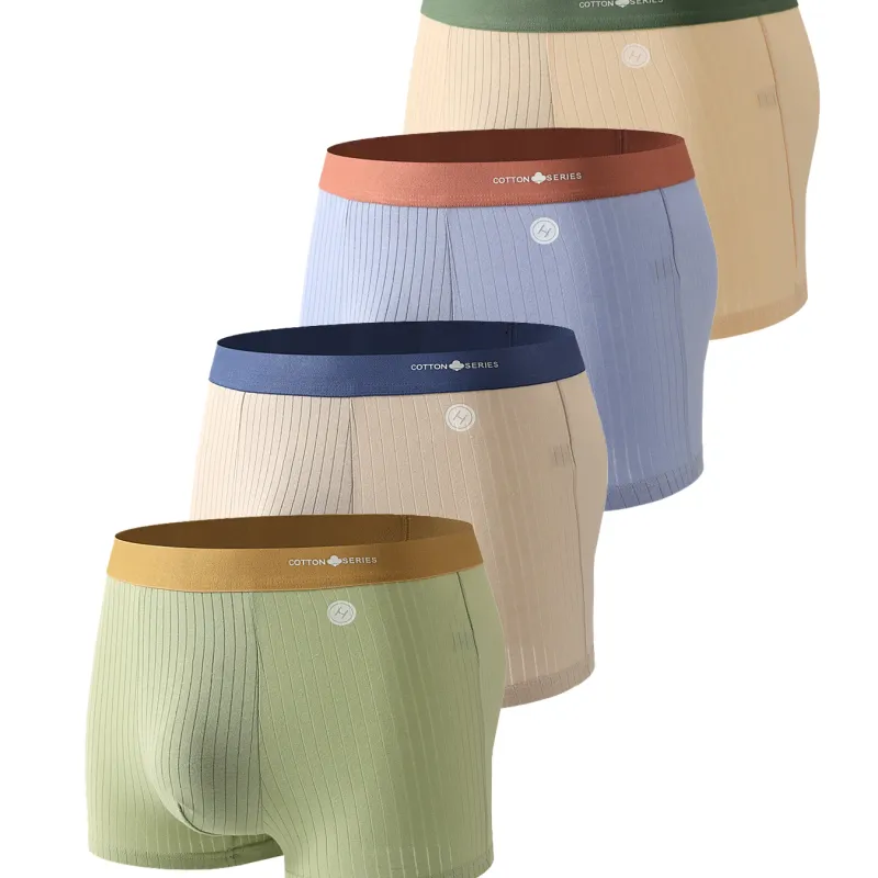 Men's 4-Pack Cotton Boxer Briefs 1