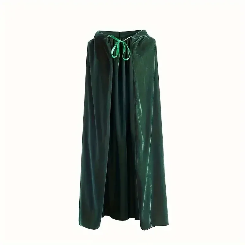 Medieval Hooded Velvet Cloak Cape 1