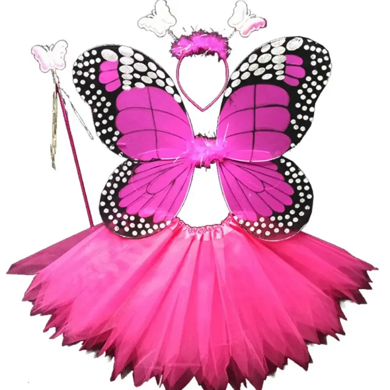 Fairy Princess Costume Set with Wings 2