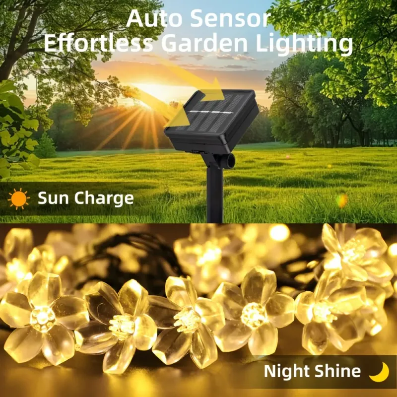 Solar Cherry Blossom Fairy Lights 5