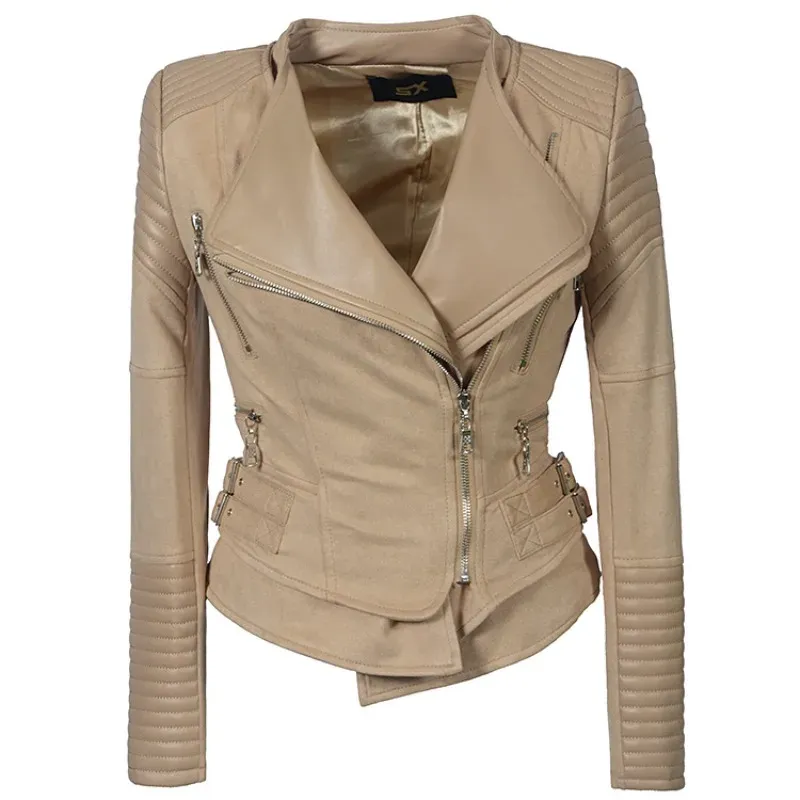 Women's Faux Leather Slim Jacket 2