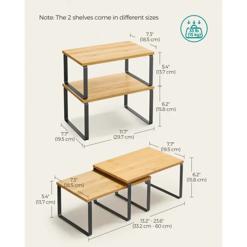 4-Pack Cabinet Organizer Shelves 3