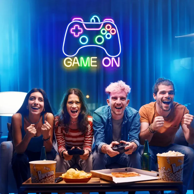 Gamer Neon LED Sign - Game On 4