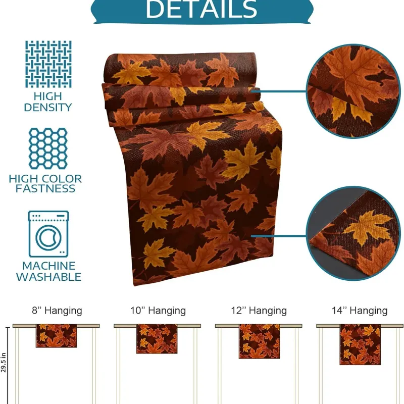 Maple Leaf Linen Table Runner 6