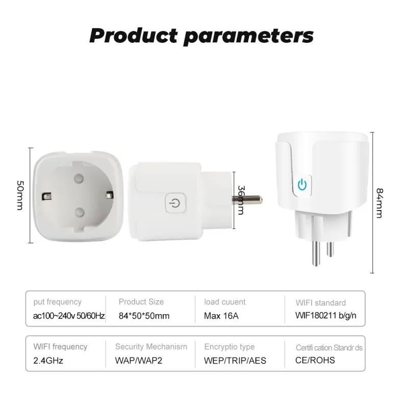 20A EU Smart Socket with Power Monitoring 6