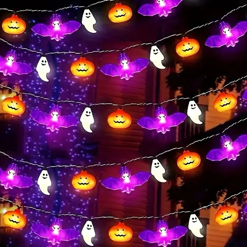 Halloween LED String Lights Pumpkin Bat Ghost 3
