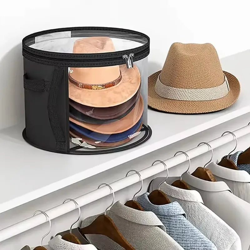 PVC Hat Storage Organizer with Zipper 1