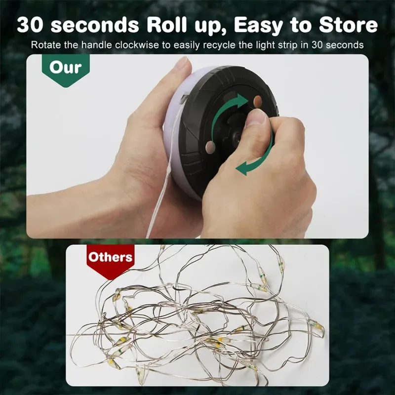 10M Solar RGB Camping String Lights 3