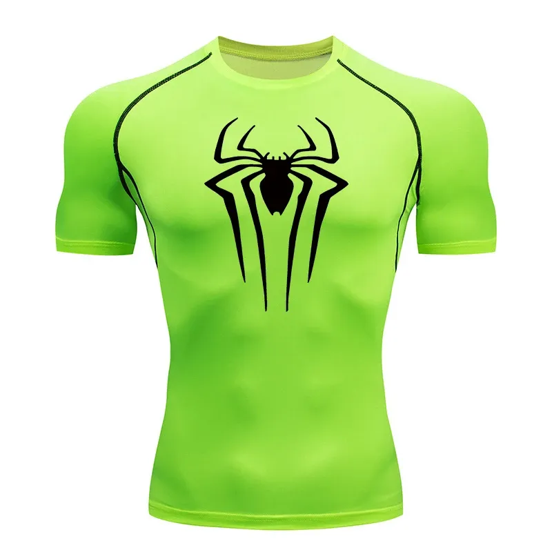 Spider Print Men's Compression Shirt 6