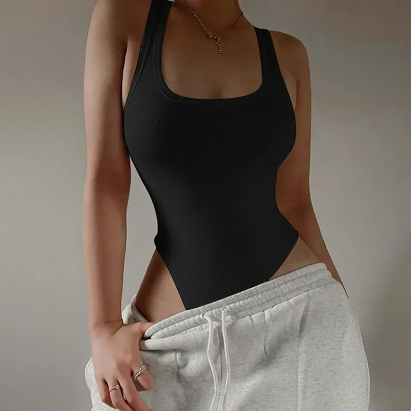 Sleeveless Knit Bodysuit - Off Shoulder 4