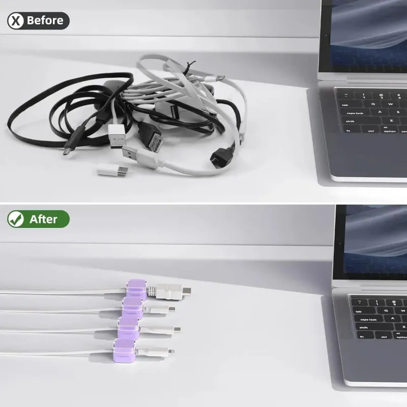 Magnetic Cable Clips - Desk Organizer 2