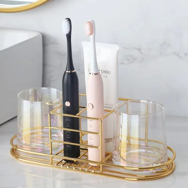 Gold Toothbrush Holder Shelf 1