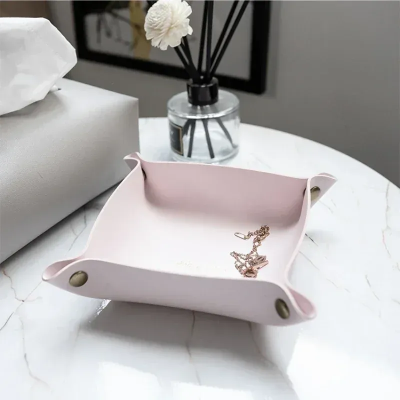 PU Leather Foldable Storage Tray 2