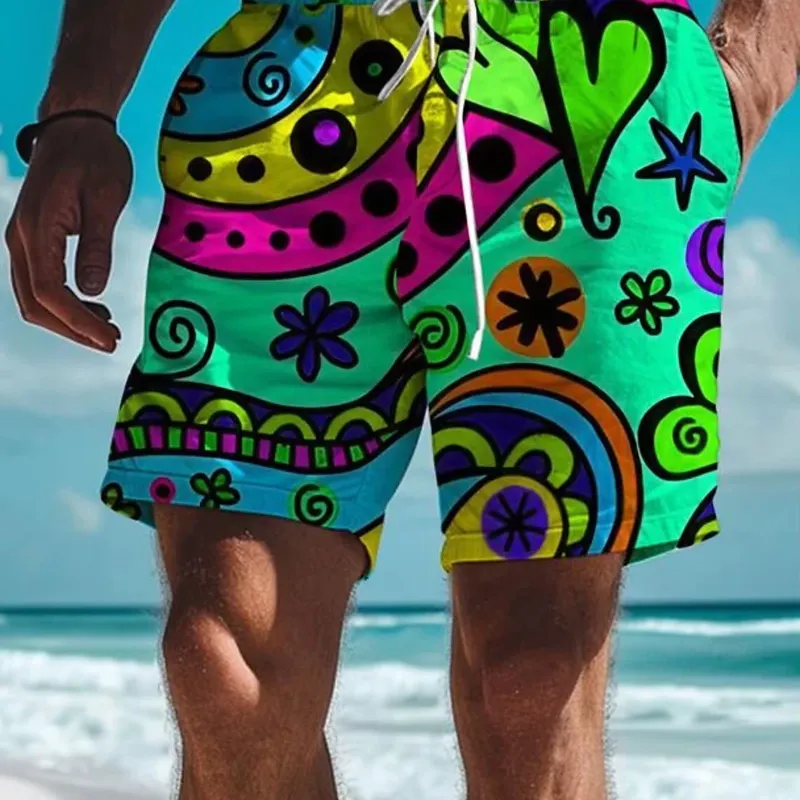 3D Graffiti Graphic Board Shorts 3