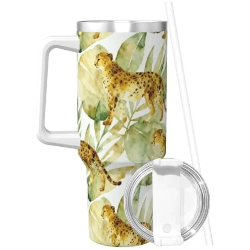 Cheetah Print 40 Oz Travel Tumbler 2