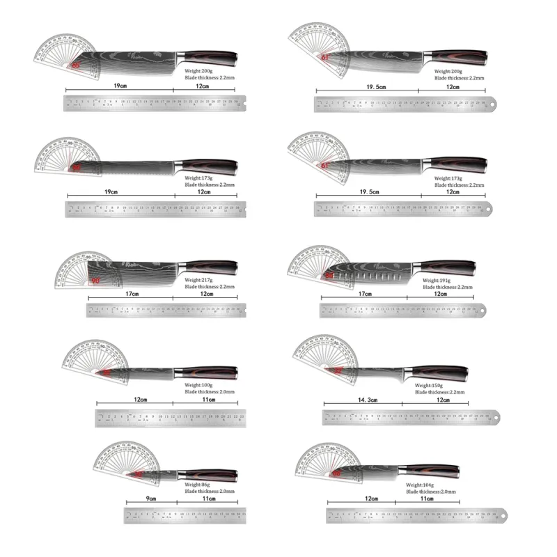 MDHAND Japanese Chef Knife Set 6