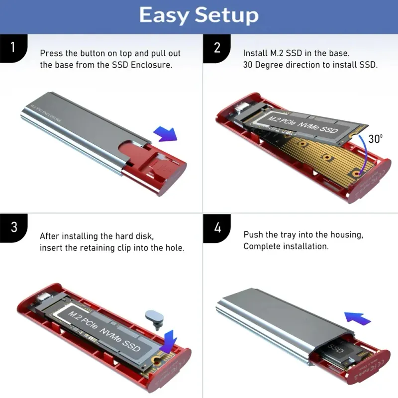 M.2 SSD Enclosure - 10Gbps USB-C 6