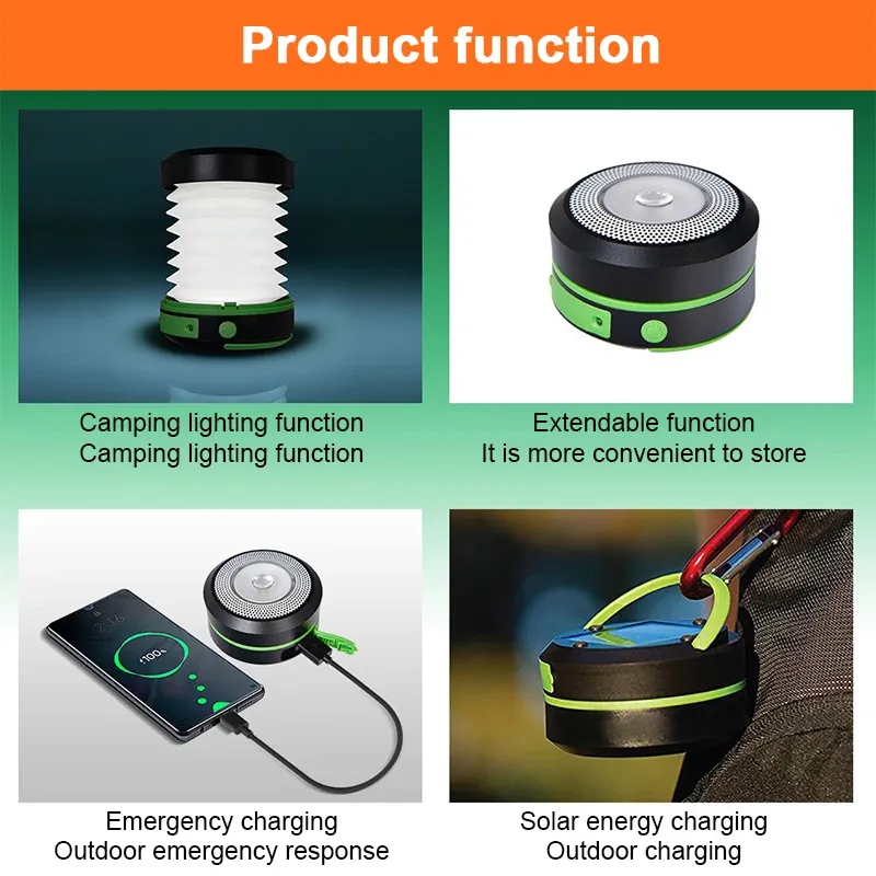 Solar Camping Lantern with Power Bank 5