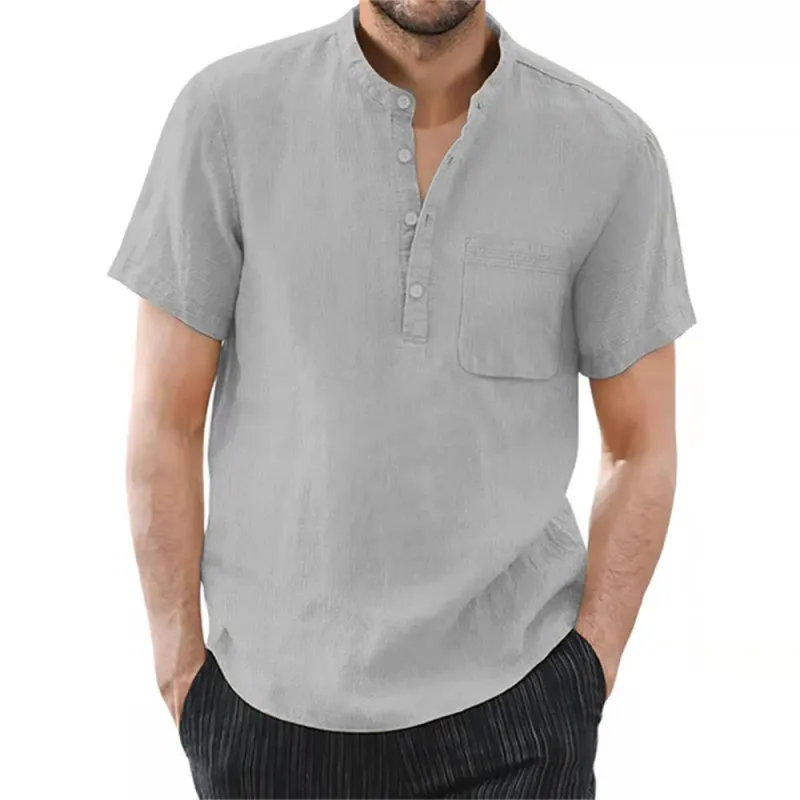 Cotton Linen Blend Men's T-Shirt 4