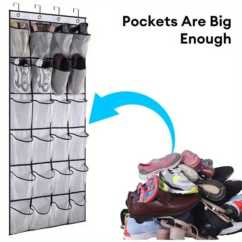 24-Grid Wall-Mounted Shoe Organizer 6
