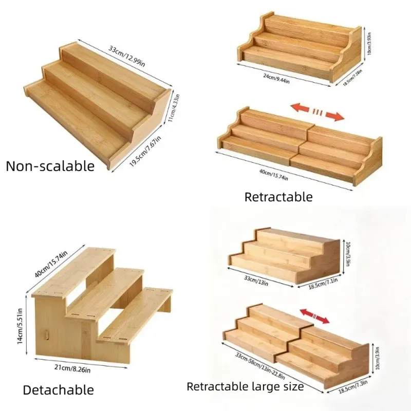 3-Tier Bamboo Spice Rack 6