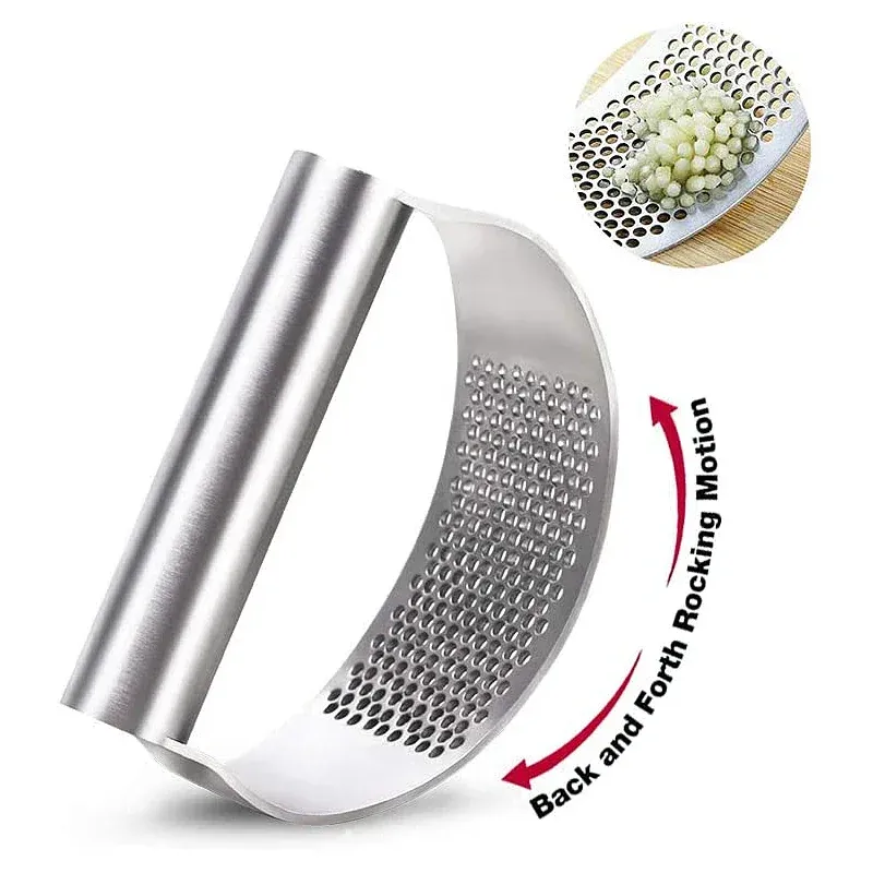 Stainless Steel Garlic Rocker Press 4