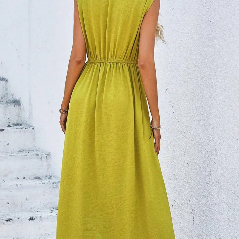 Women's A-Line Belted Midi Dress 2