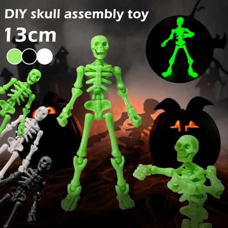 Posable Mini Skeleton Figurines for Halloween 2