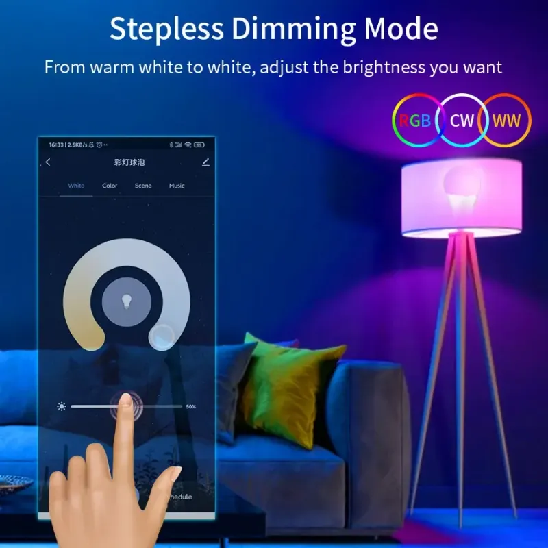 Tuya WiFi Smart Color Changing LED Bulb 5