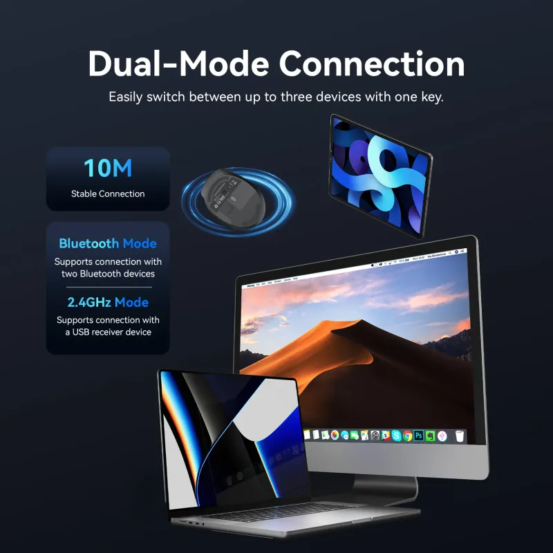 Vention Dual-Mode Wireless Mouse 4000 DPI 3