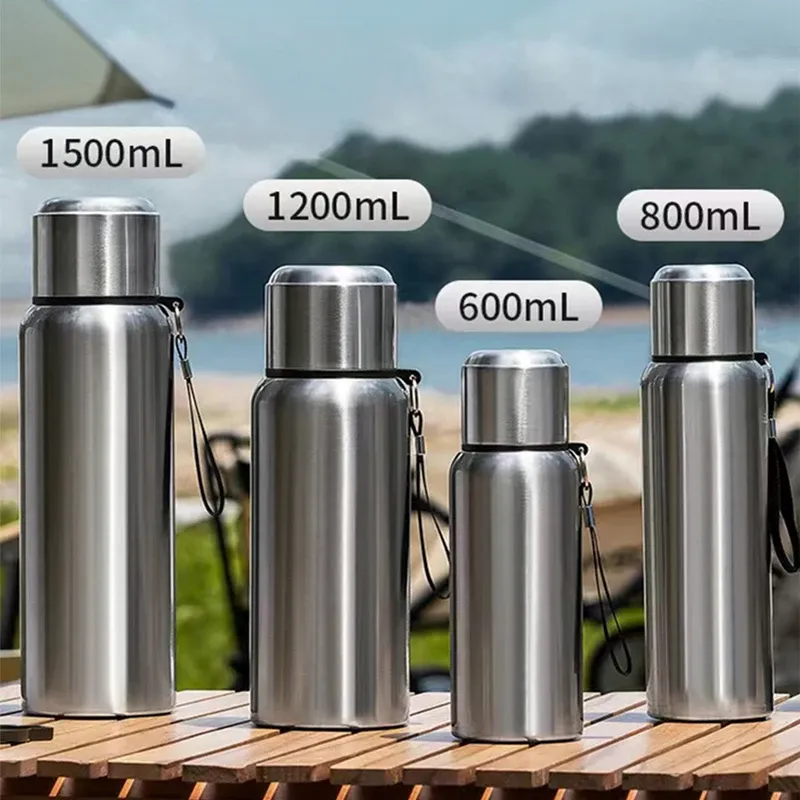 Smart LED Thermos Bottle - 1L Stainless Steel 2