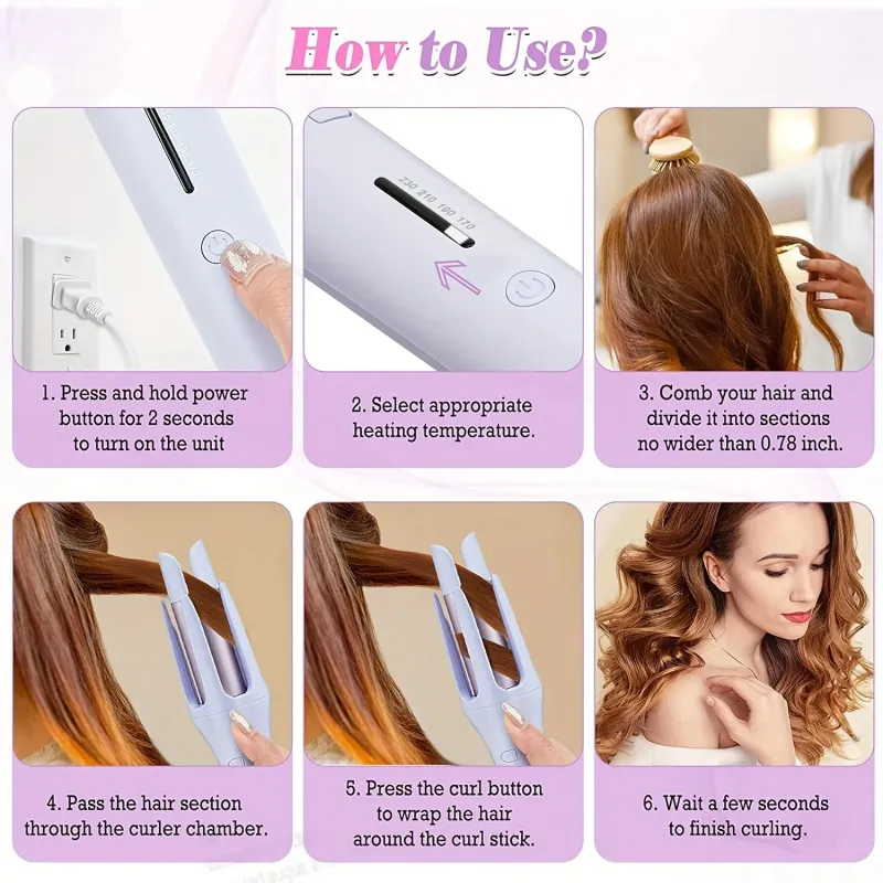 Auto Rotating 32MM Ceramic Hair Curler 4